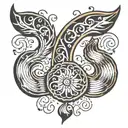 question mark tattoo design idea