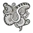 question mark tattoo design idea