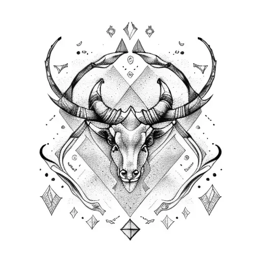 Capricorn  tattoo design idea