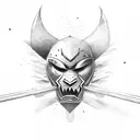 warrior and a pull uo bar tattoo design idea