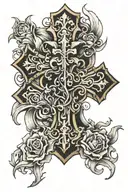 fading cross tattoo tattoo design idea