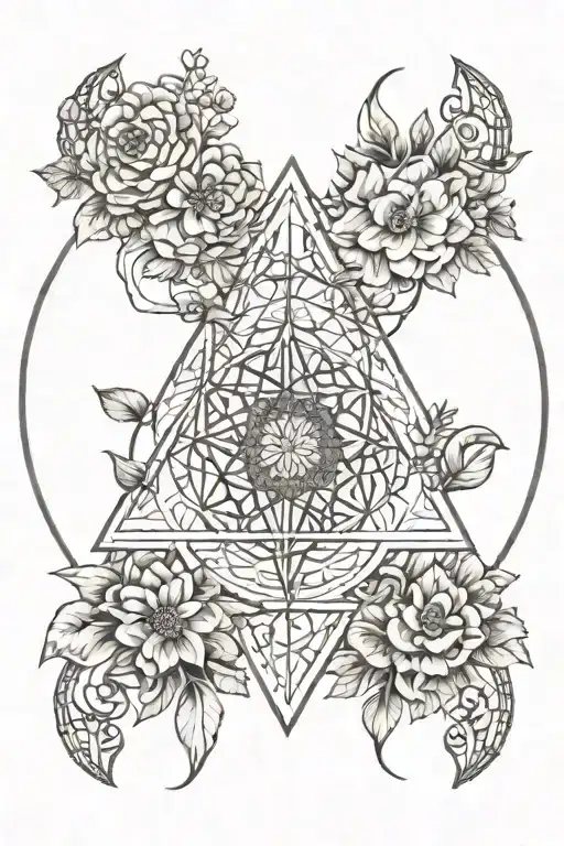 Gratitude with quote that says "All the reasons I'm not dead yet" With libra scales, flower of life, family tree tattoo design idea