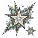 y2k star tattoo design idea