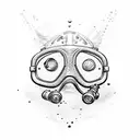 scuba diver  tattoo design idea