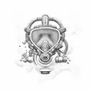 scuba diver  tattoo design idea