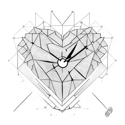Even a broken heart can give love Like a broken clock gives the right time twice a day tattoo design idea