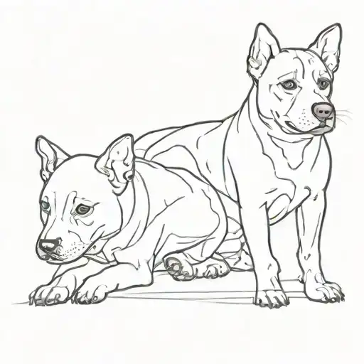 I need a sketch for tatto of a cerber dog with 3 heads and open mouth, it should be black and white maybe with purple  tattoo design idea