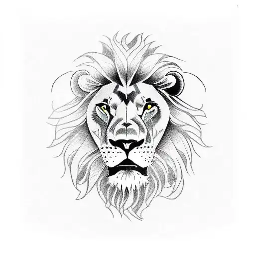 Lion with male teacher tattoo design idea