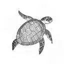 Turtle tattoo design idea
