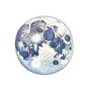 dark moon, moon eclipse  tattoo design idea