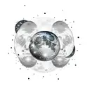 dark moon, moon eclipse  tattoo design idea