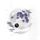 dark moon, moon eclipse  tattoo design idea