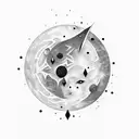 dark moon, dark matter, moon eclipse  tattoo design idea