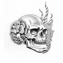 candy skull  tattoo design idea