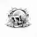 candy skull  tattoo design idea