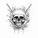 candy skull  tattoo design idea