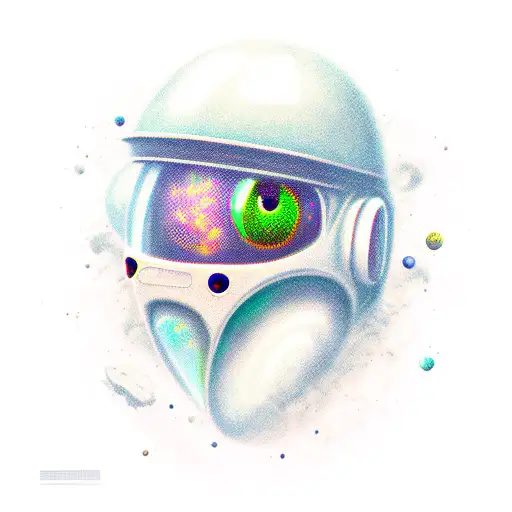 spacial bus e alien mixed tattoo design idea