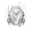 spacial bus e alien mixed tattoo design idea