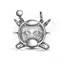 spacial bus e alien mixed tattoo design idea