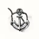 Anchor and chain tattoo design idea