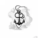 Anchor and chain tattoo design idea