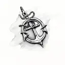 Anchor and chain tattoo design idea