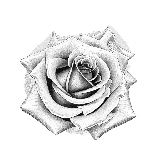 rose with number 444 tattoo design idea