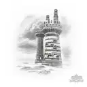 torre de Hércules  tattoo design idea