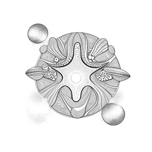 clam with disco ball instead of a pearl tattoo design idea