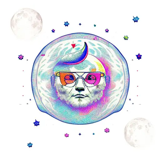 Moon tattoo design idea