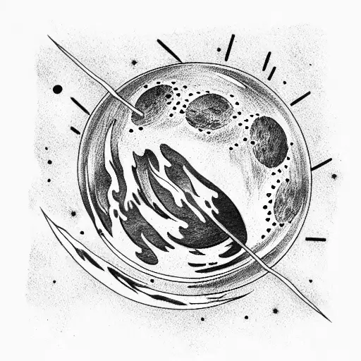 Moon tattoo design idea