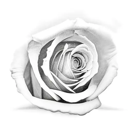 cross stiching Rose tattoo design idea
