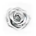 cross stich Rose tattoo design idea