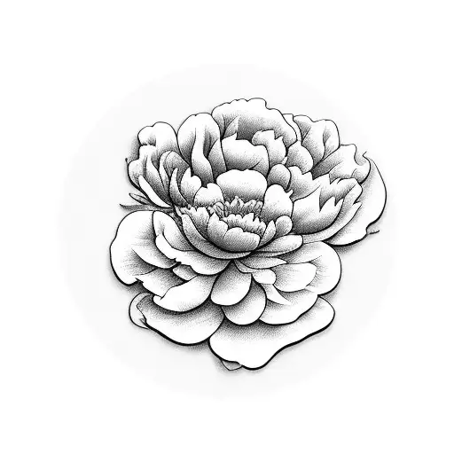 A DJ turntable with peony flowers as the vinyl records tattoo design idea