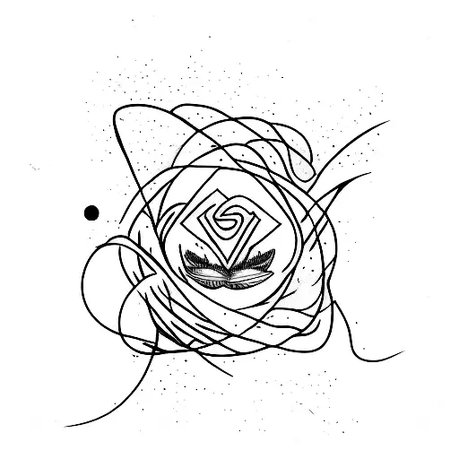 the word lust melting  tattoo design idea