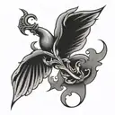 breaking free from addiction recovery symbol tattoo design idea