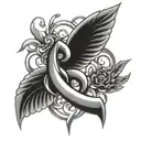 breaking free from addiction recovery symbol tattoo design idea