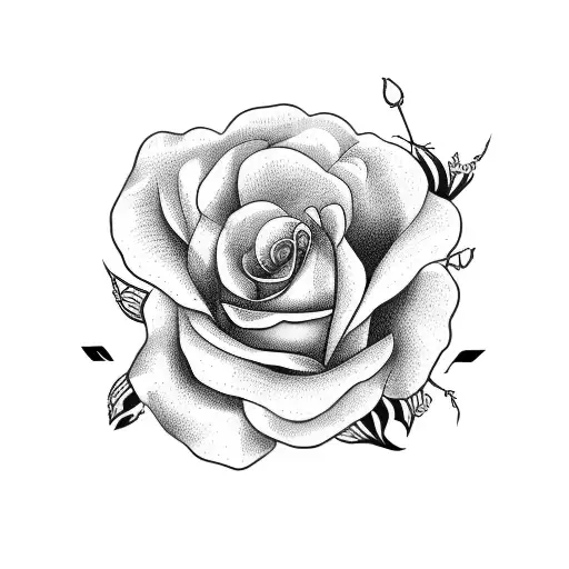 Rosas y mariposas  tattoo design idea