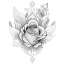Rosas y mariposas  tattoo design idea