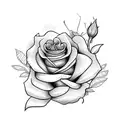 Rosas y mariposas  tattoo design idea