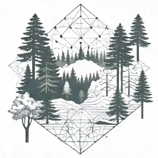 forest scene with hidden tattoo design idea