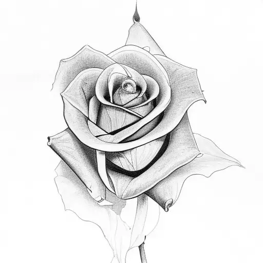 Josh as a stem of a rose tattoo design idea