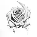 Josh as a stem of a rose tattoo design idea