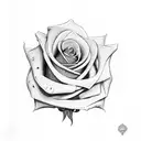 Josh as a stem of a rose tattoo design idea