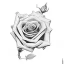 Josh as a stem of a rose tattoo design idea