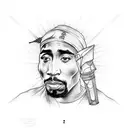 2pac tattoo design idea