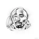 2pac tattoo design idea
