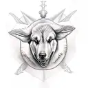 shepherd staff tattoo design idea