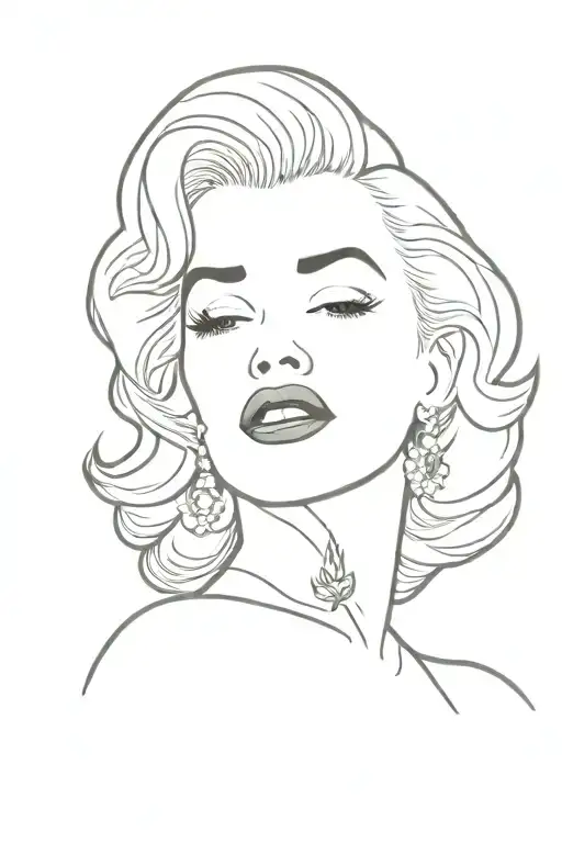 Marilyn Monroe tattoo design idea