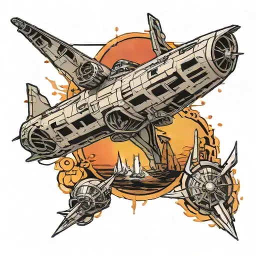Star Wars ship back tattoo tattoo design idea